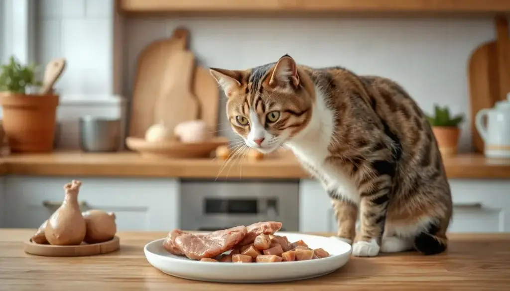 Fresh raw meat and bones for a healthy and balanced raw cat food diet