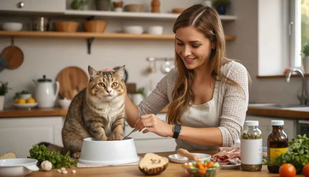 How to make homemade cat food with fresh, nutritious ingredients for a healthy pet.