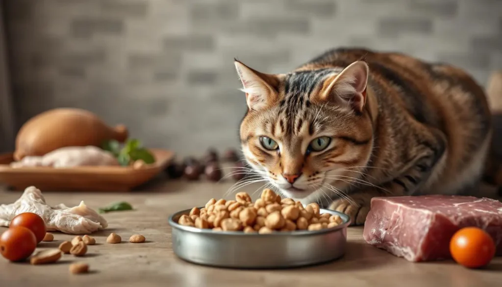 Feeding cats a raw diet with fresh ingredients supports Cat Stress Relief and improves digestion.