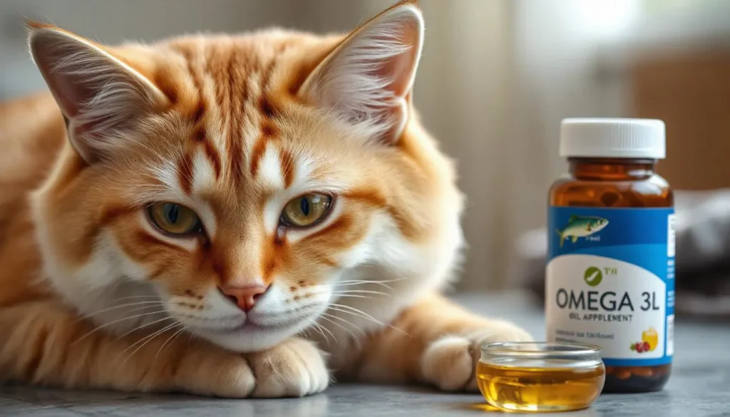 Close-up of a cat with soft, shiny fur, representing the skin benefits of Omega 3 fatty acids.