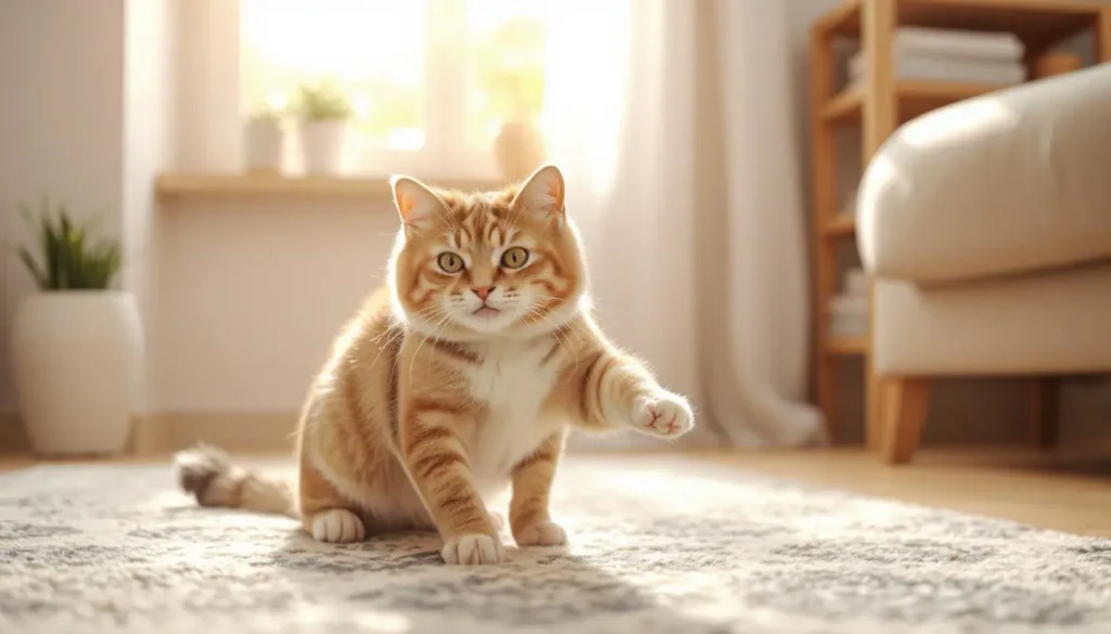 A happy indoor cat playing, free from parasites thanks to Revolution for Cats.