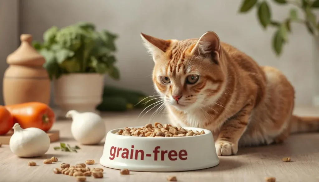 A cat enjoying a bowl of Weruva grain-free food with natural ingredients like chicken and fish.