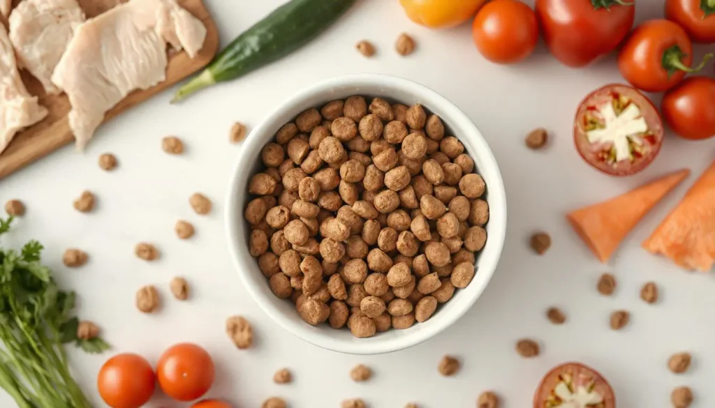 Grain-free Fromm cat food with fresh protein sources like chicken and fish.