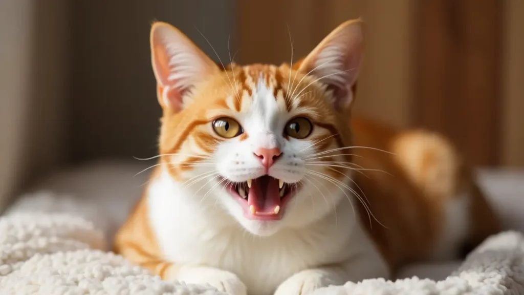 Cat Teeth Cleaning Made Easy: At-Home Tips for a Healthy Feline Smile 1 A healthy adult cat with clean, white teeth, illustrating effective cat teeth cleaning.